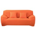 décoration canapé orange