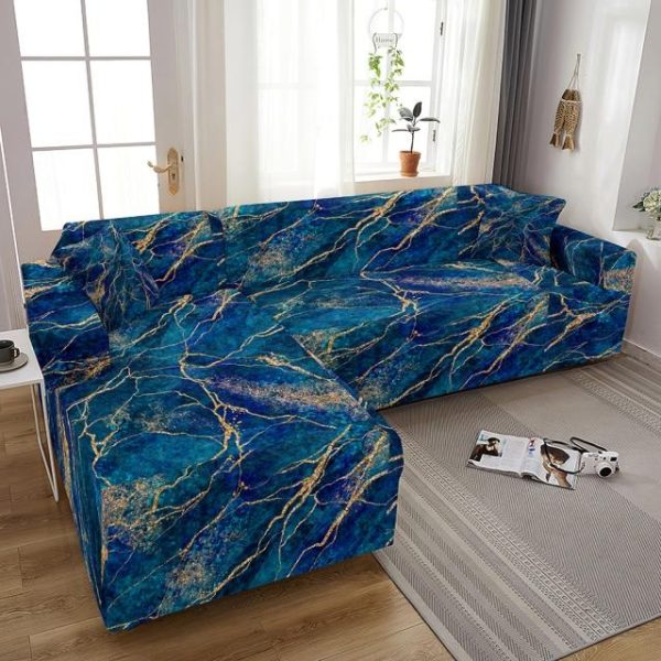 housse canapé angle Blue Light