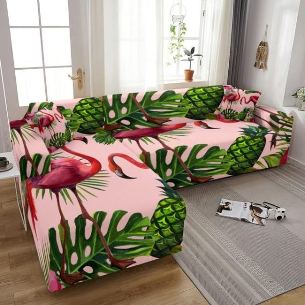 housse de canapé d'angle Flamingo