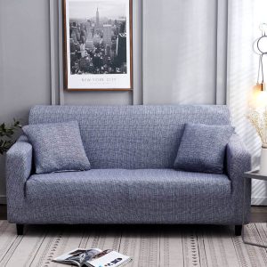housse canapé bleu moderne