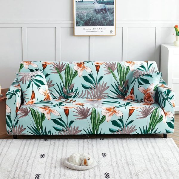housse canapé floral