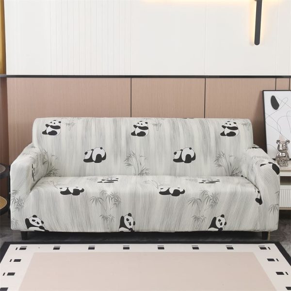 Housse de canapé motif panda zen