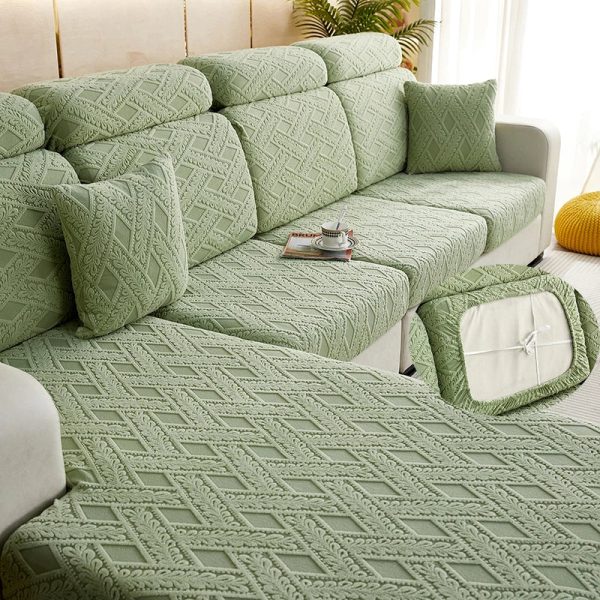 housse d'assise de canapé Nola vert amande