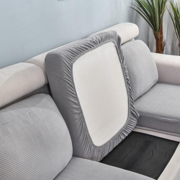 housse gris pour coussin de canapé