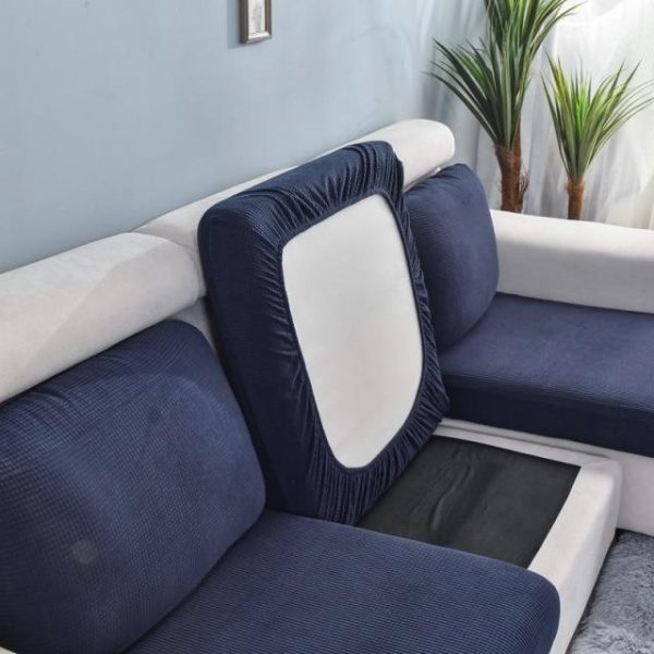 Housse Pour Coussin d'Assise de Canapé Bleu