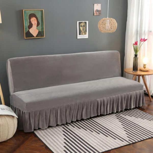 housse clic clac grise en velours