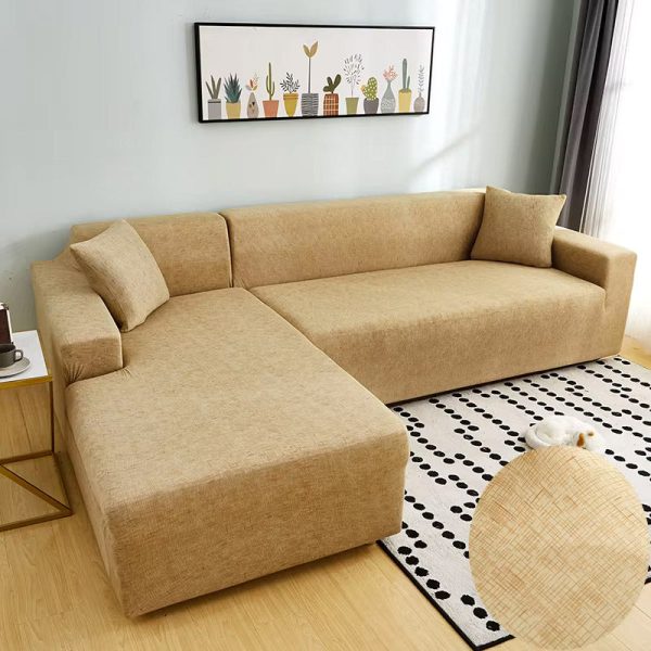 Housse de Canapé D'angle Sanna Marron Clair