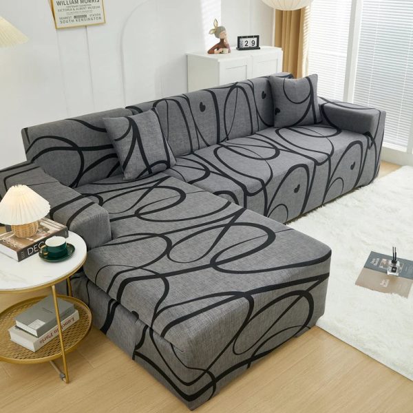 housse de canapé d'angle scandinave