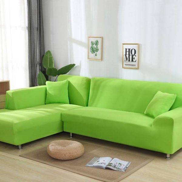 housse de canapé vert anis