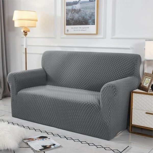 housse de canapé grise