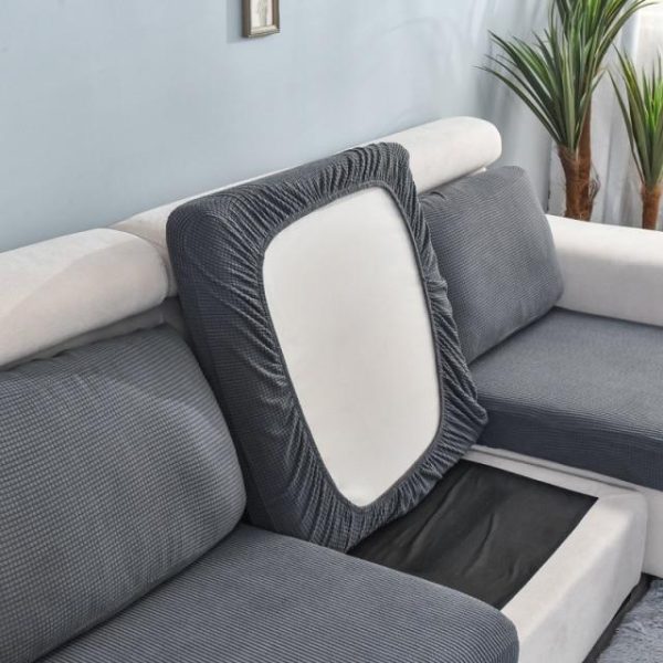 housse coussin canapé gris anthracite