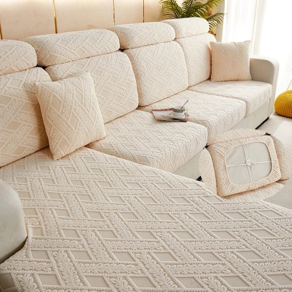 housse d'assise de canapé beige