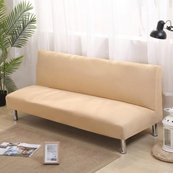 housse de canapé clic clac beige