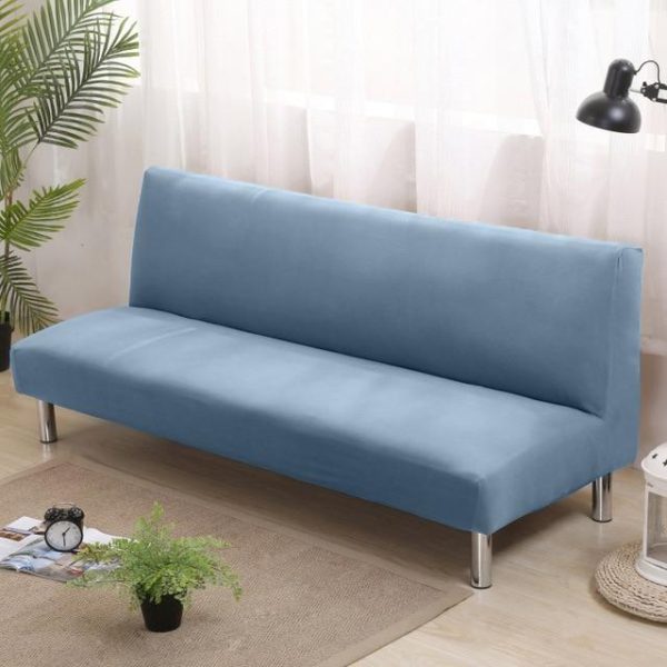 housse de canapé bleu ciel