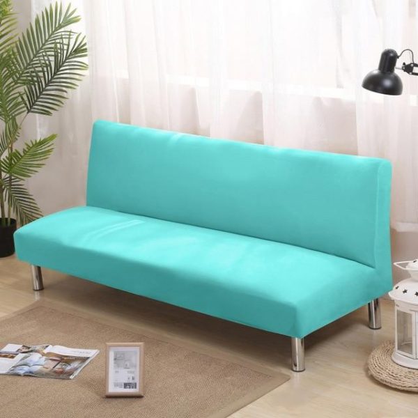 housse de canapé turquoise