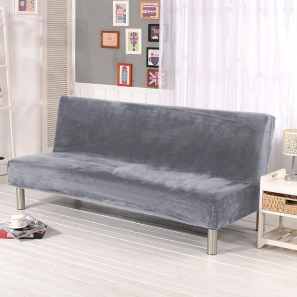 housse velours gris canapé
