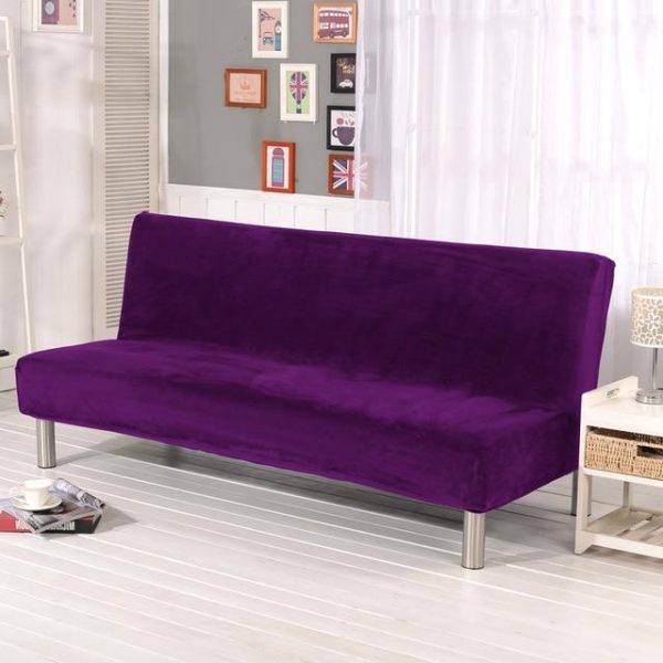 Housse de canapé velours violet