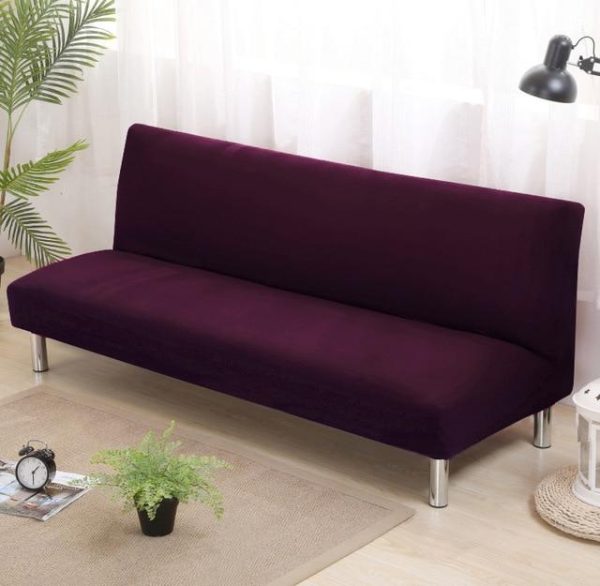 housse de canapé violet foncé