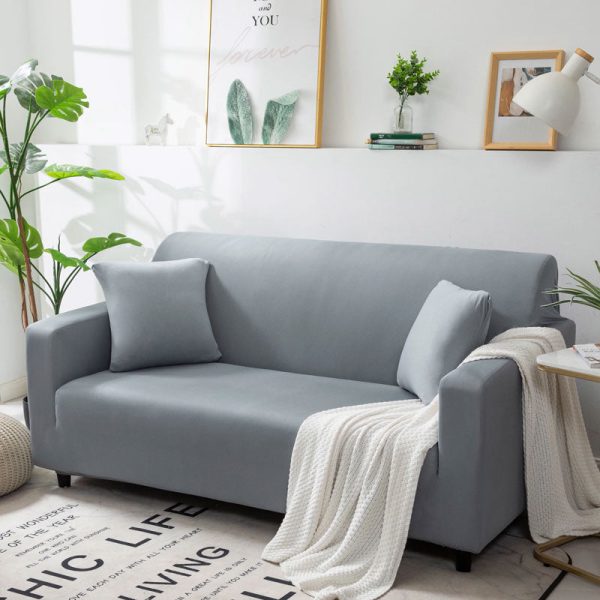 housse de canapé grise