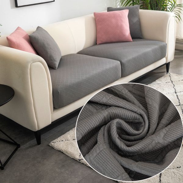 housse coussin assise canapé gris
