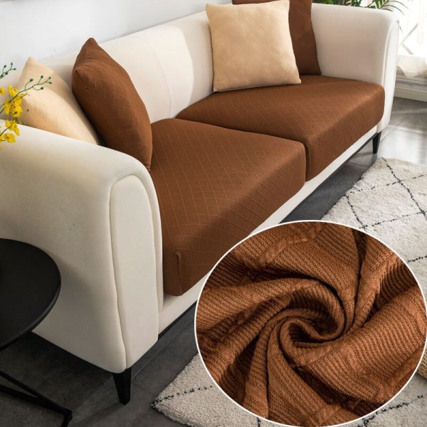 housse coussin canapé marron