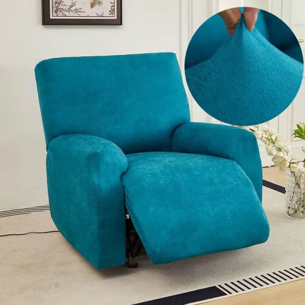 housse de fauteuil relax en similicuir turquoise