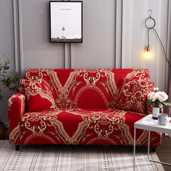 housse Salon Marocain rouge