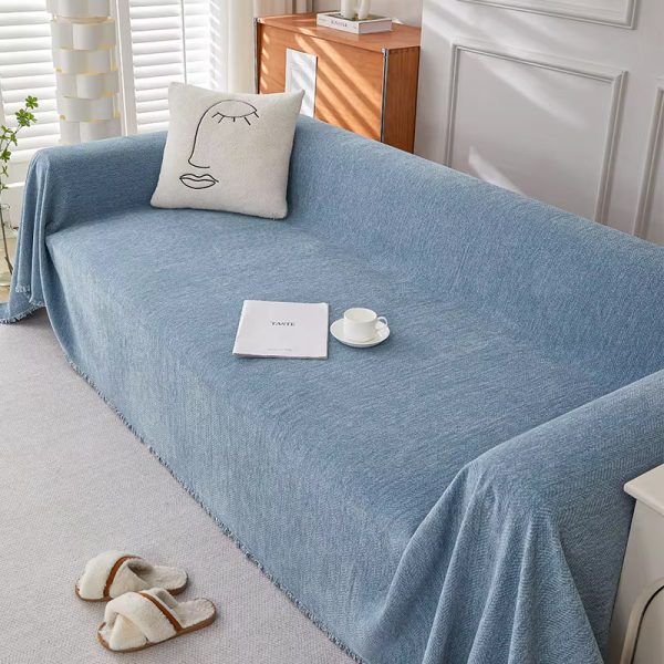 joli Jeté de Canapé Bleu