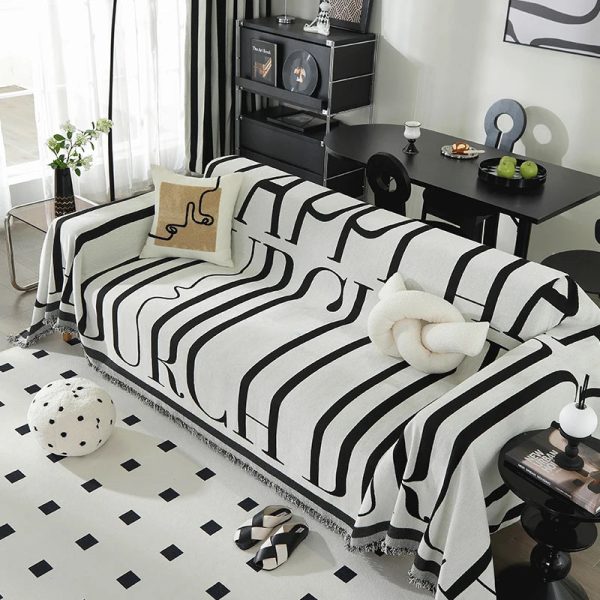 jeté de canapé blanc élégant