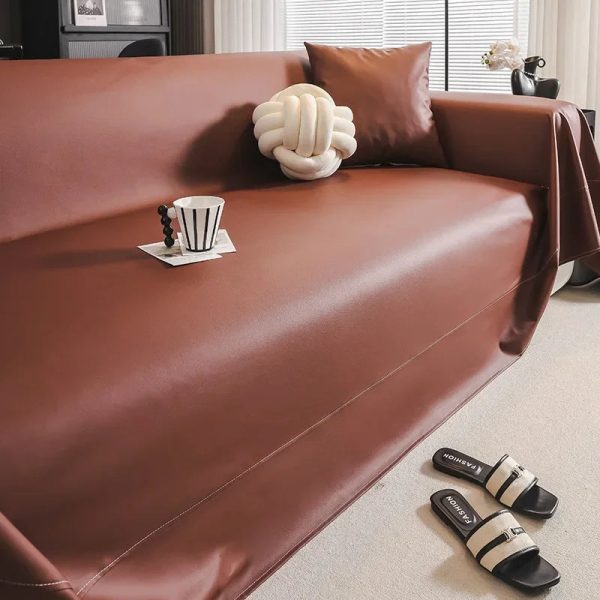 jeté de canapé marron