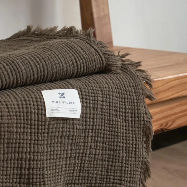 plaid canapé gaze de coton