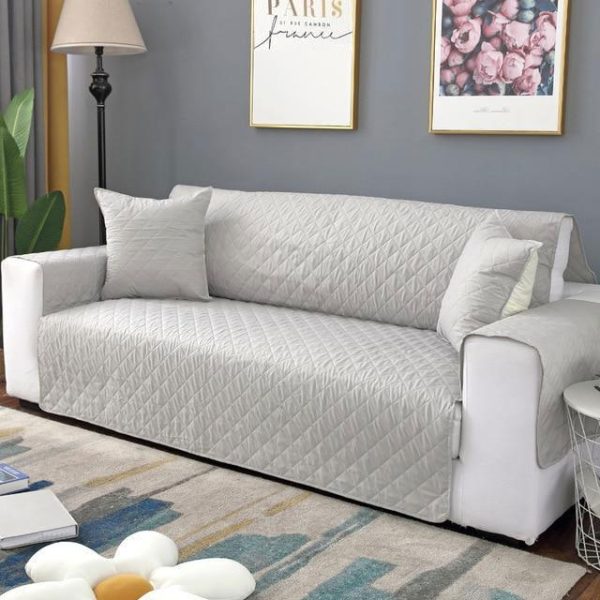 Protège Canapé Gris Clair élégant