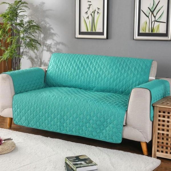 protège canapé turquoise